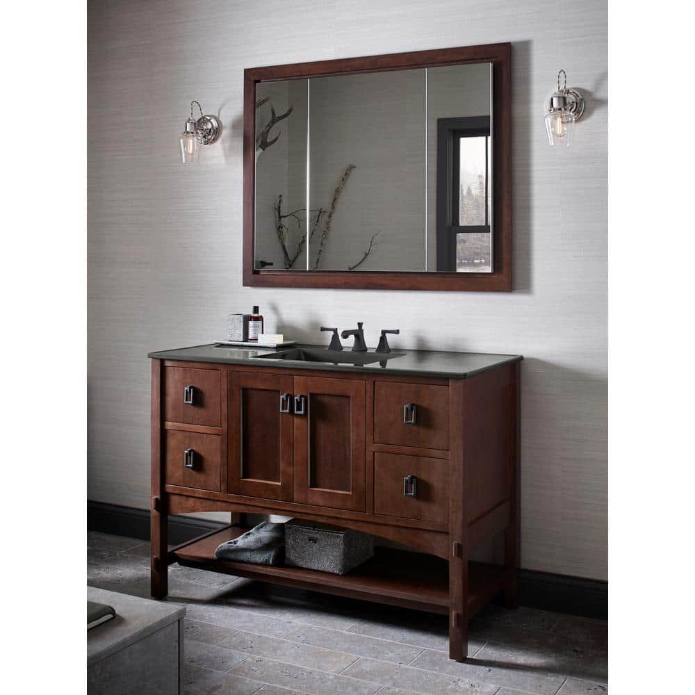Verdera® Aluminum Medicine Cabinet with Adjustable Magnifying Mirror and Slow-Close Door