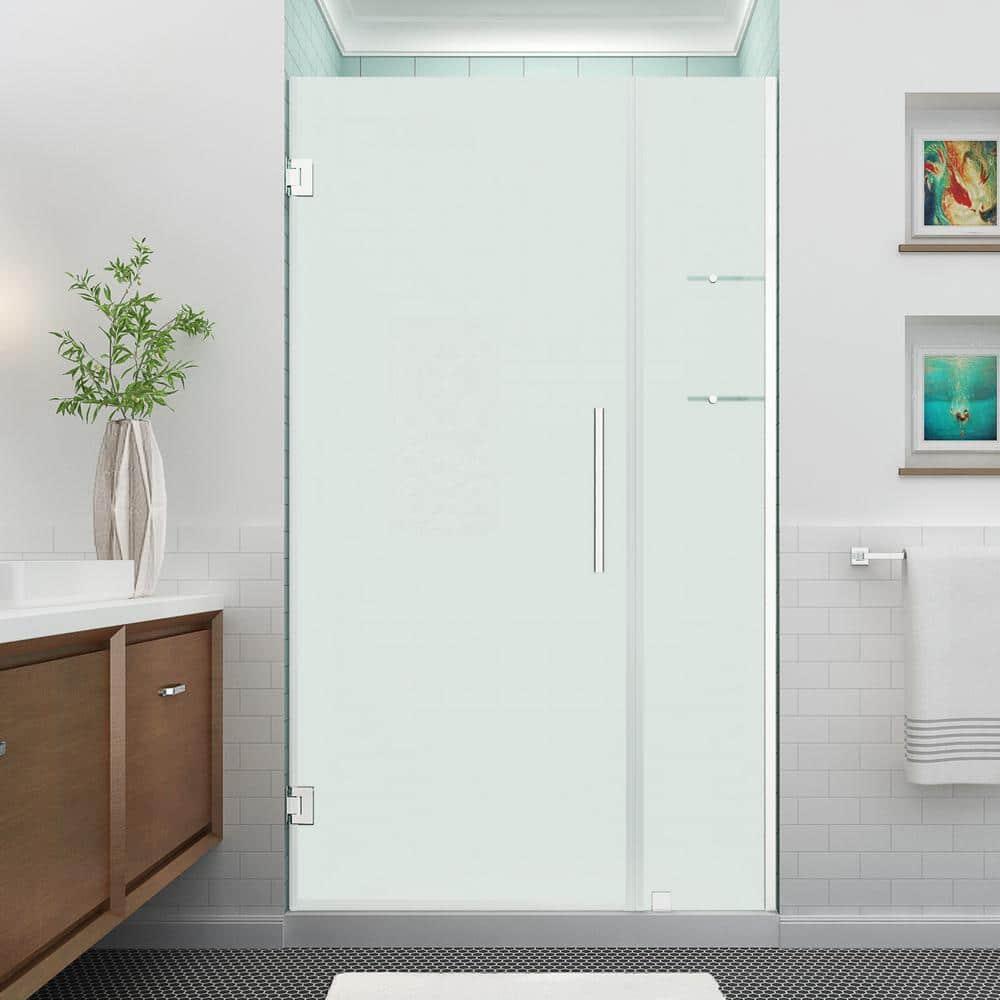 Belmore GS 37.25" - 38.25" W x 72" H Hinged Frameless Shower Door