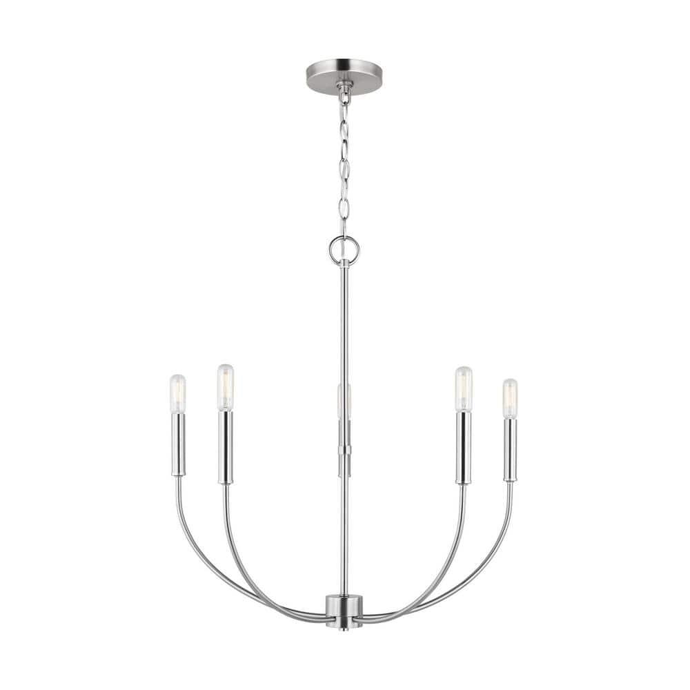 Greenwich 5-Light Brushed Nickel Candle Chandelier