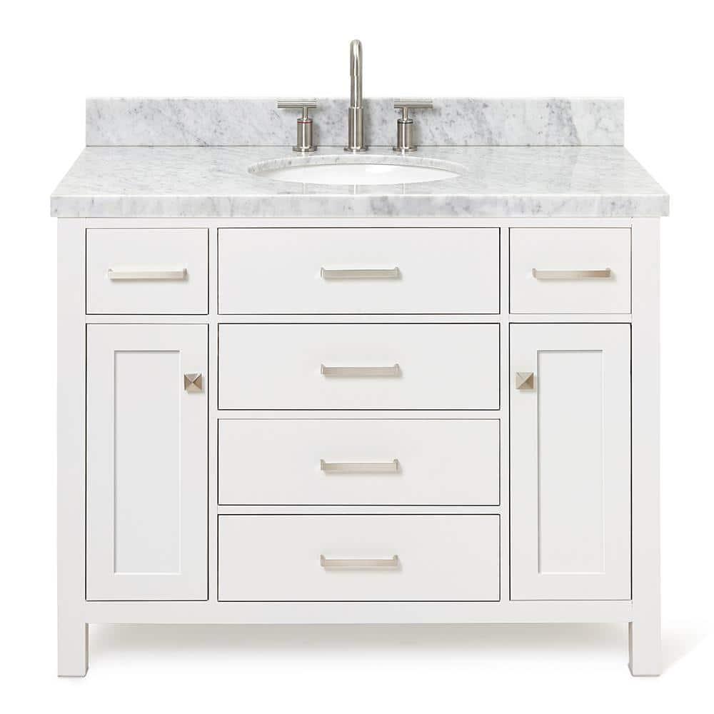 Ariel H036slcqrvo Bristol 36" Free Standing Single Basin Vanity Set - White