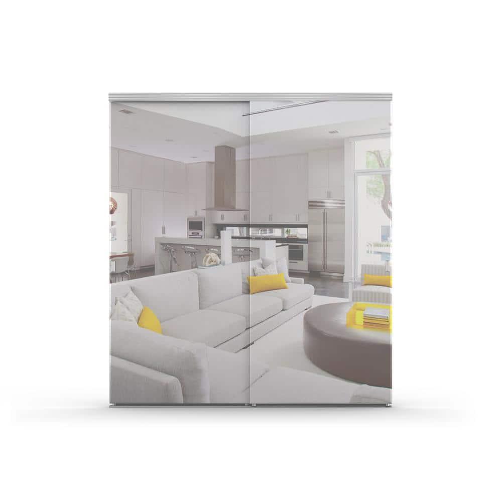 Custom Door and Mirror Solid + Manufactured Wood Mirrored Sliding Closet Doors