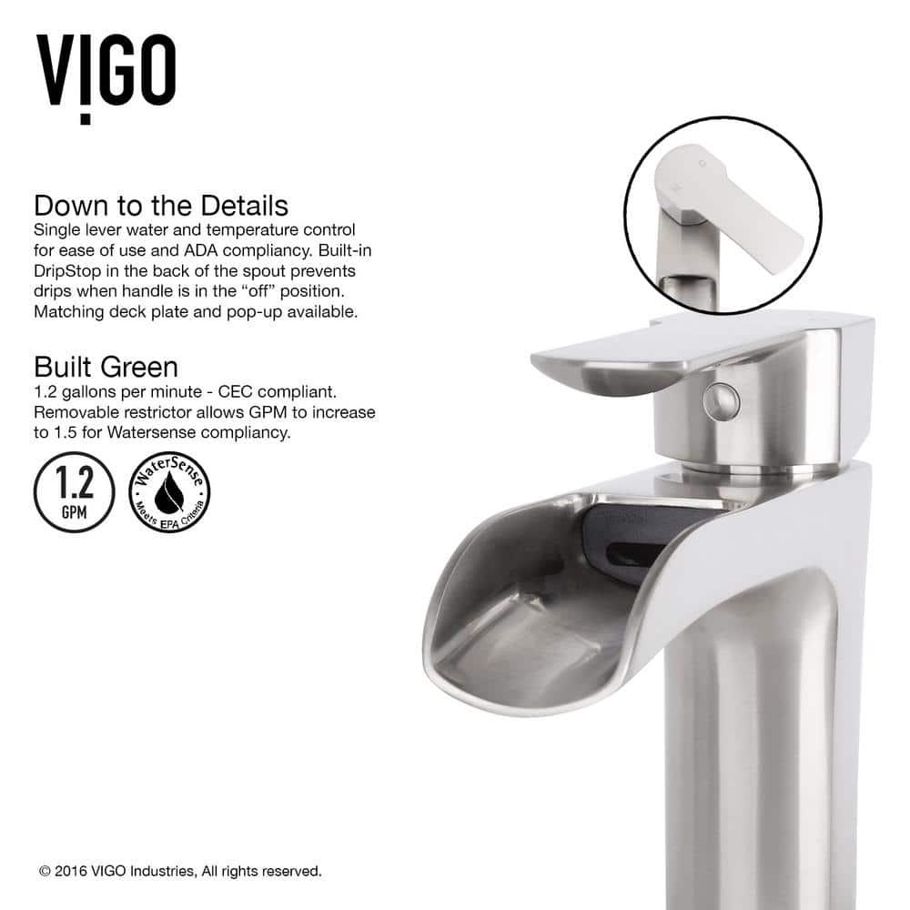 Niko 11" H Single Handle Vessel Sink Bathroom Faucetwith Pop-up Drain