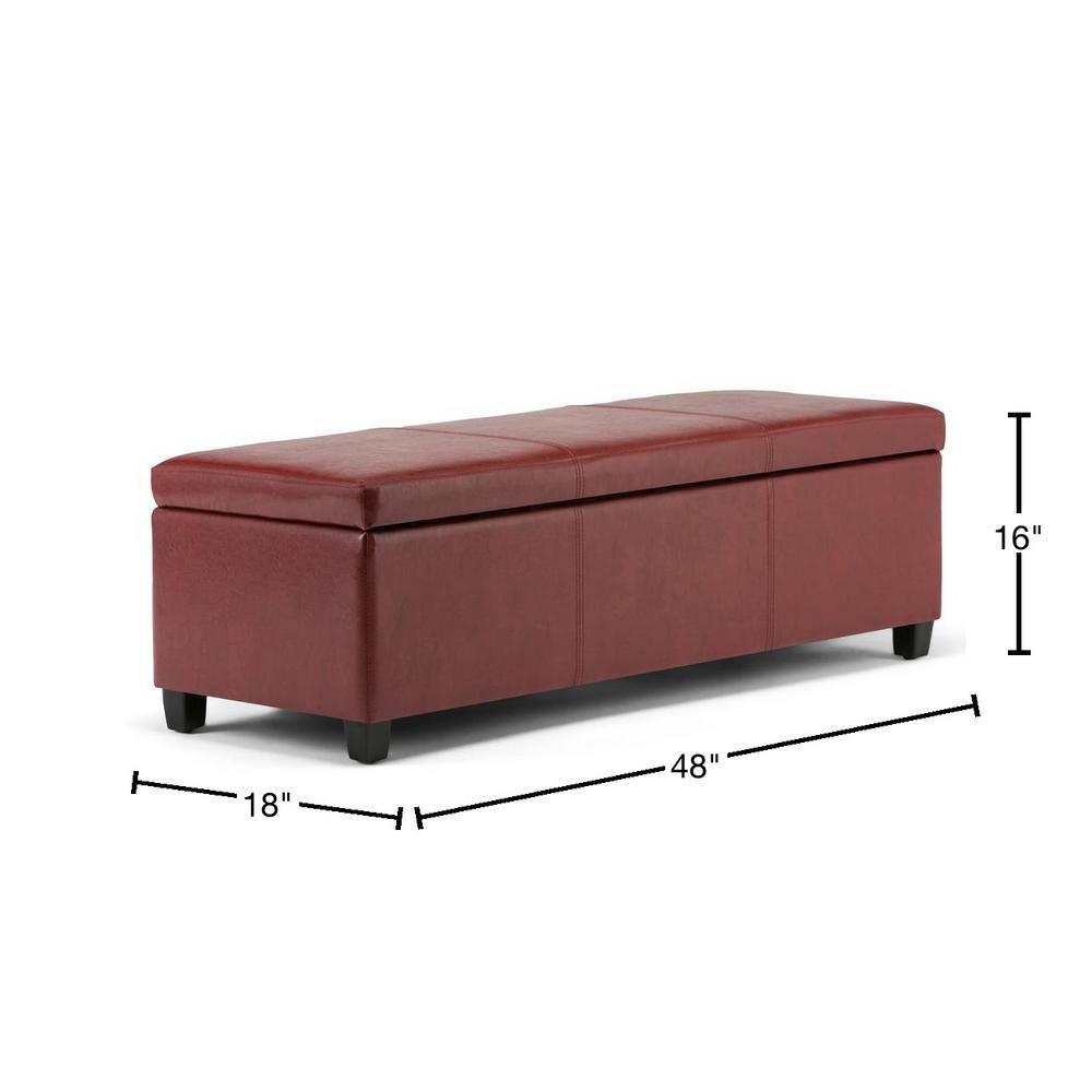 Simpli Home Avalon Storage Ottoman Bench,Assembled
