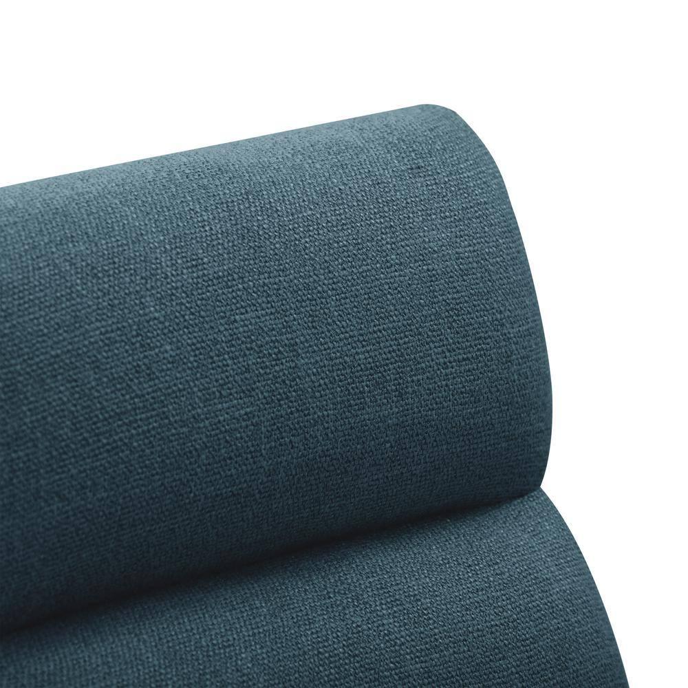 Set of 2 Boston Channel Tufted Fabric Barstools Navy Blue - CorLiving: Upholstered, High Back, Rubberwood Legs