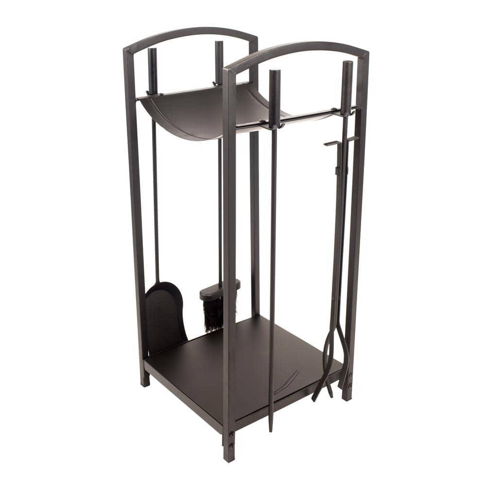 Pleasant Hearth FA011TL Steel Fireplace Tools and Log Bin