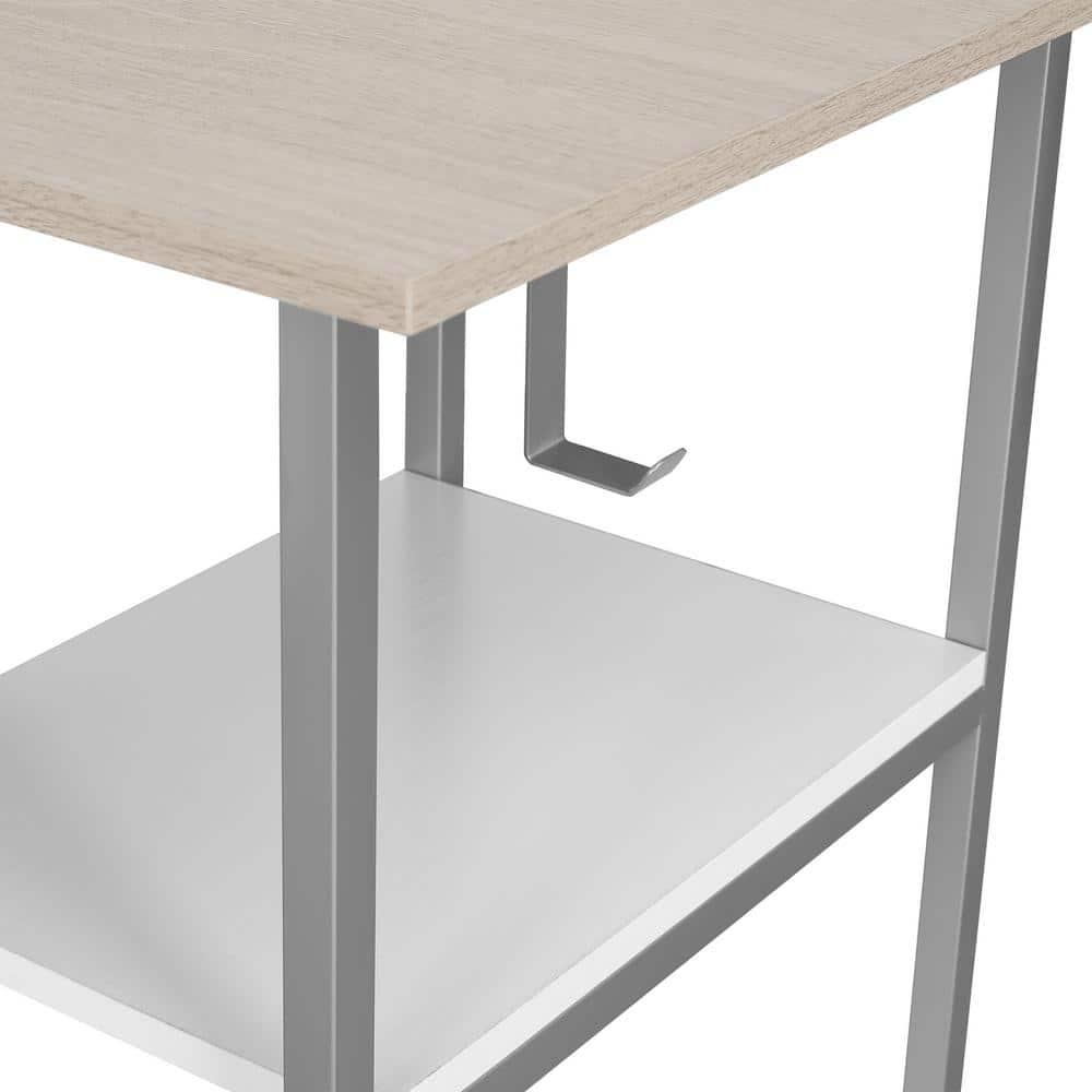 17 Stories Techni Mobili L-Shape Home Office Two-Tone Desk With Storage
