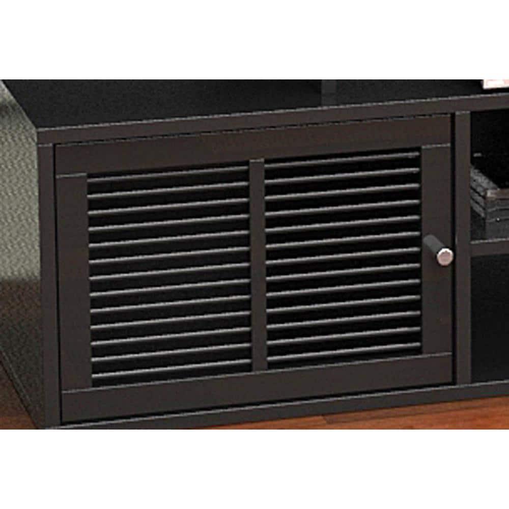 Convenience Concepts Designs2Go Lexington 59" TV Stand in Black Wood Finish