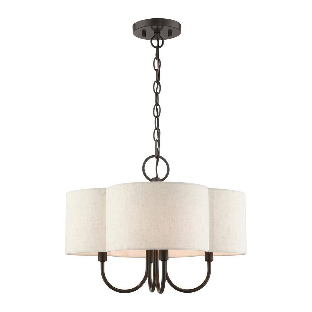 Livex Lighting Solstice 4 - Light Chandelier in  English Bronze