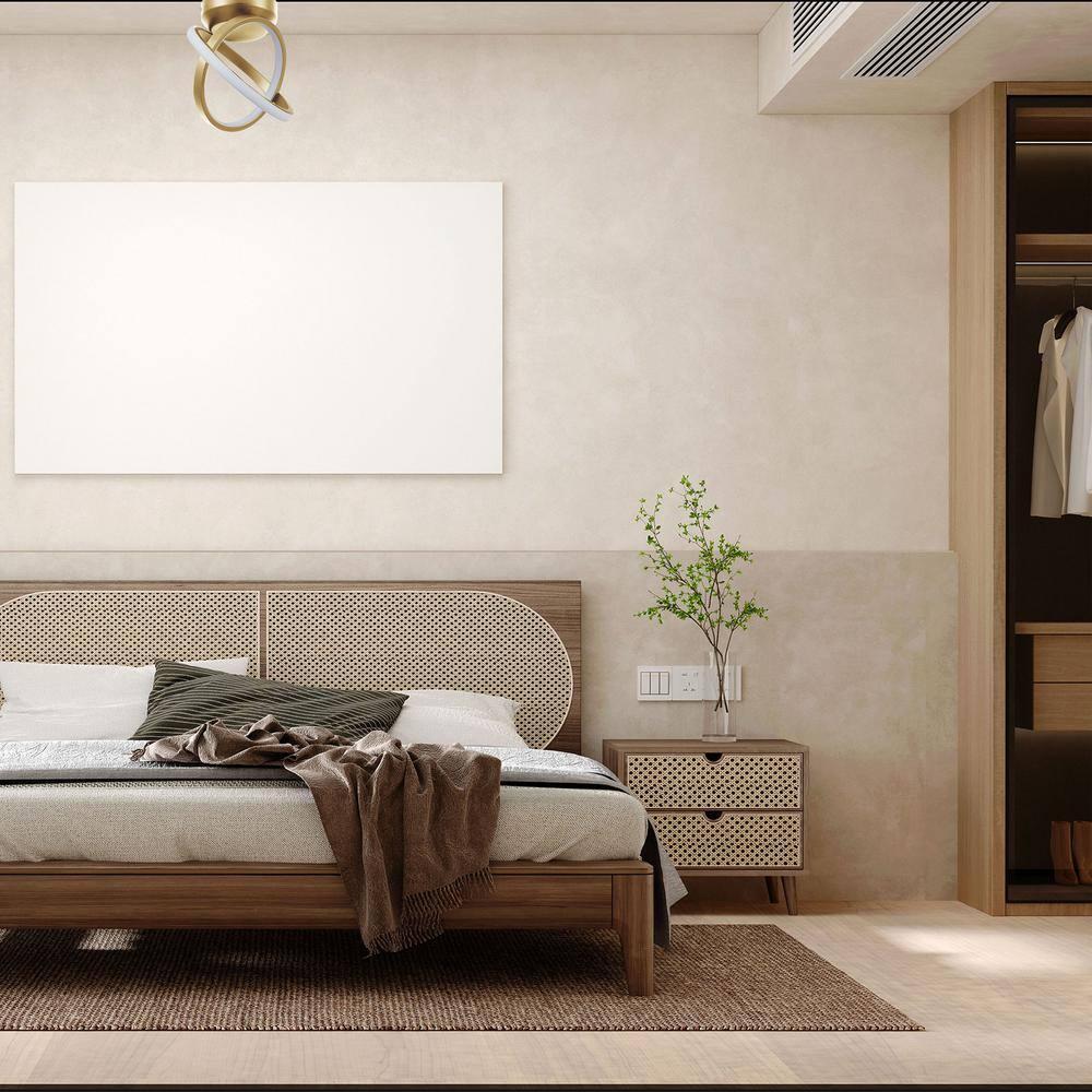 Dainolite  Philo Modern and Contemporary 20W Semi-Flush, Aged Brass w/ White Silicone Diffuser