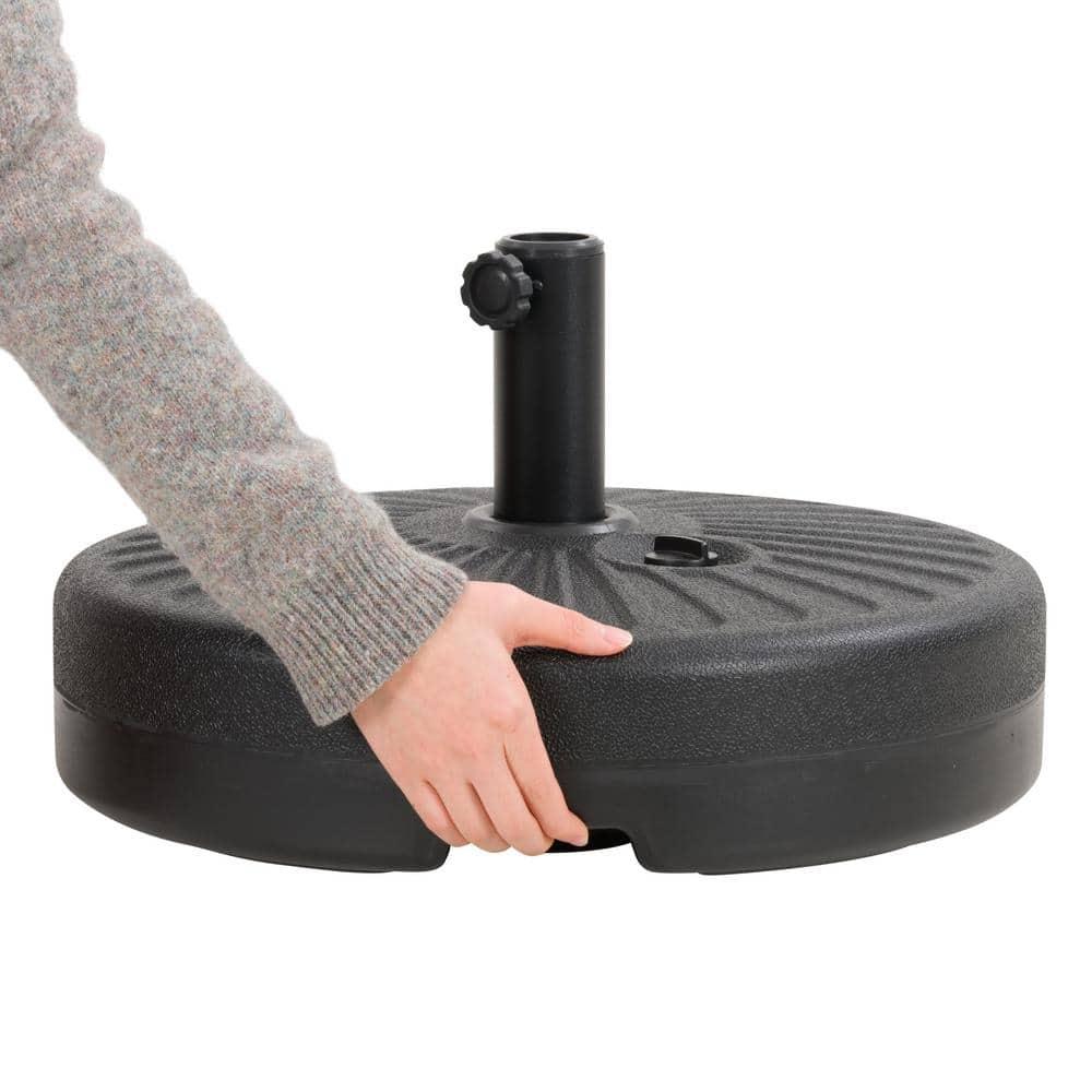 48.9lbs Umbrella Base with Steel-Lined Attachment Piece Gray - CorLiving