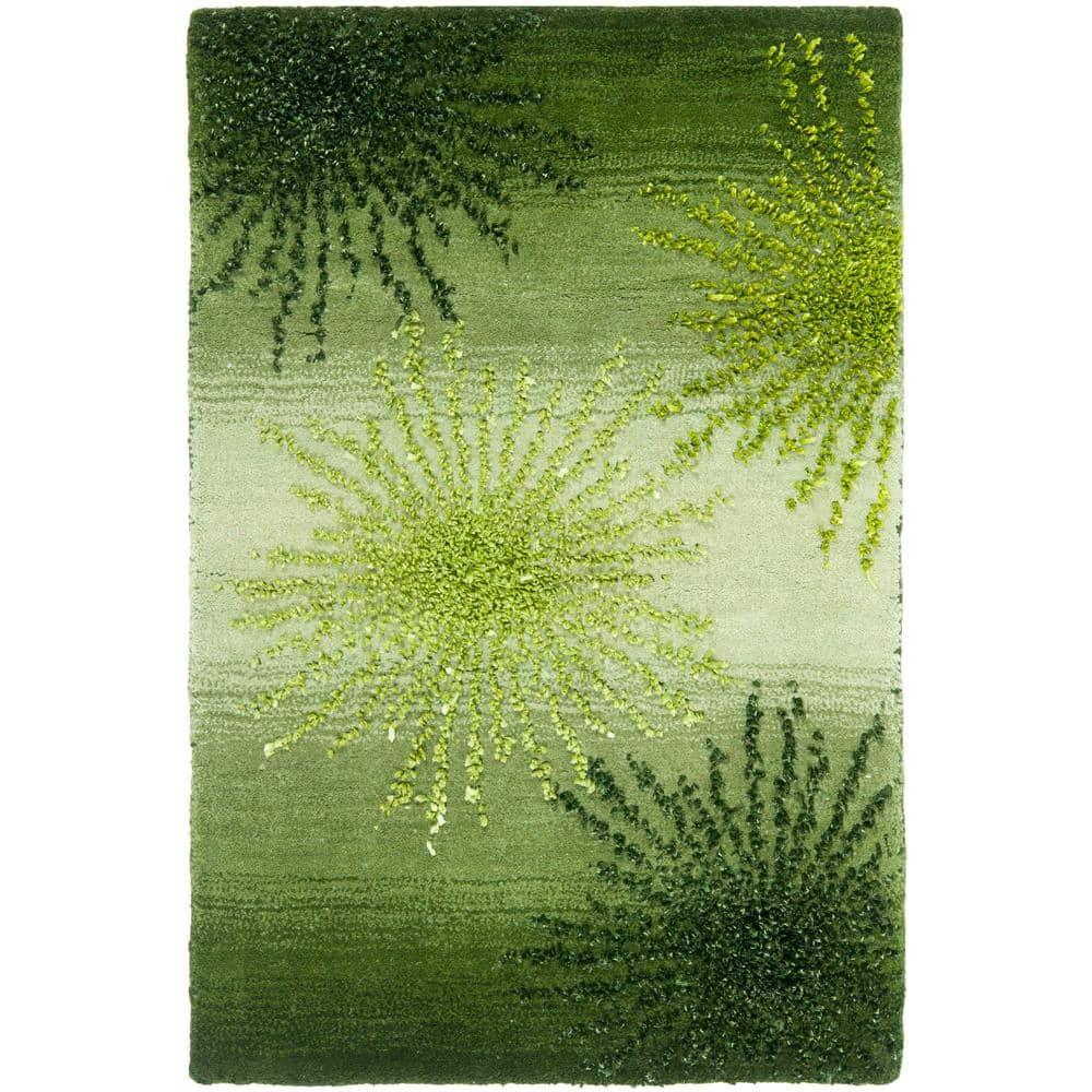 Soho SOH712 Hand Tufted Accent Rug - Green/Multi - 2'x3' - Safavieh.