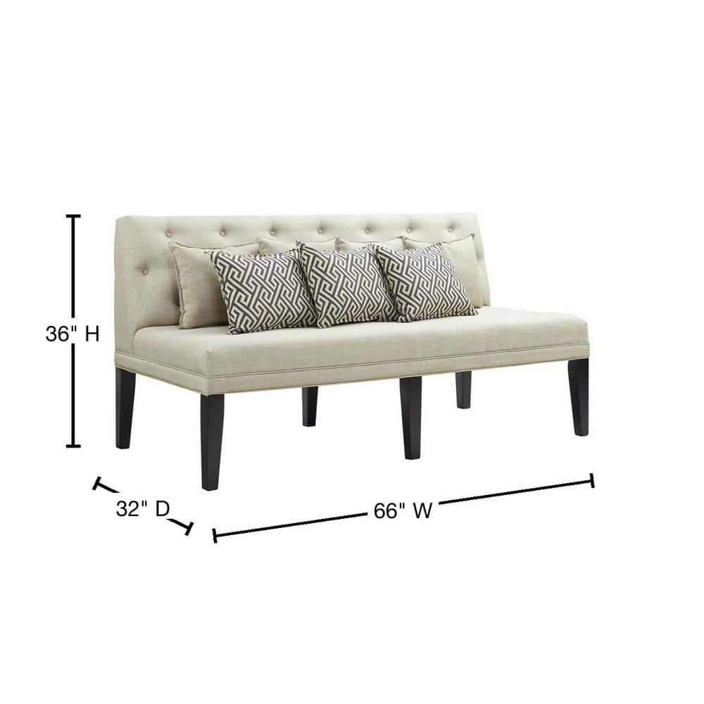 Picket House Furnishings Mara Sofa with Seven Pillows in Beige