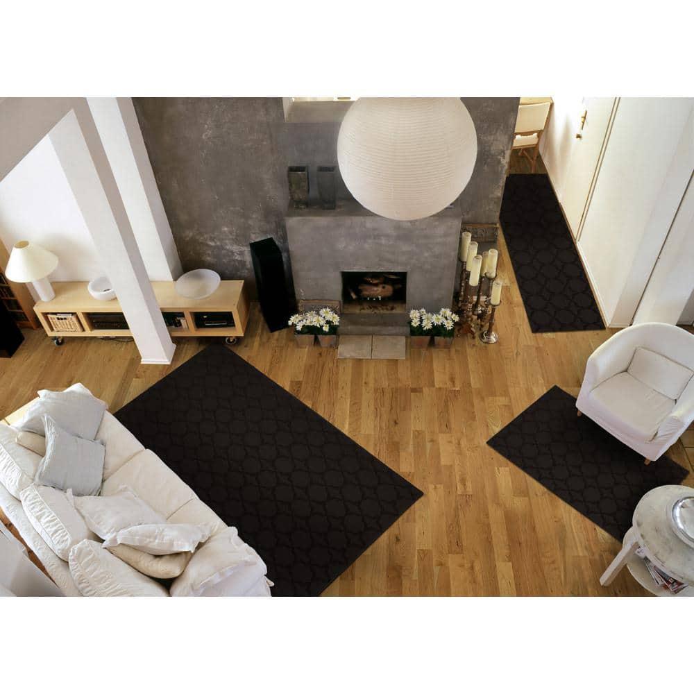 Garland Rug Sparta Indoor Rug Set, 3 Piece Set (2'x5',3'x4', 5'x7') Mocha
