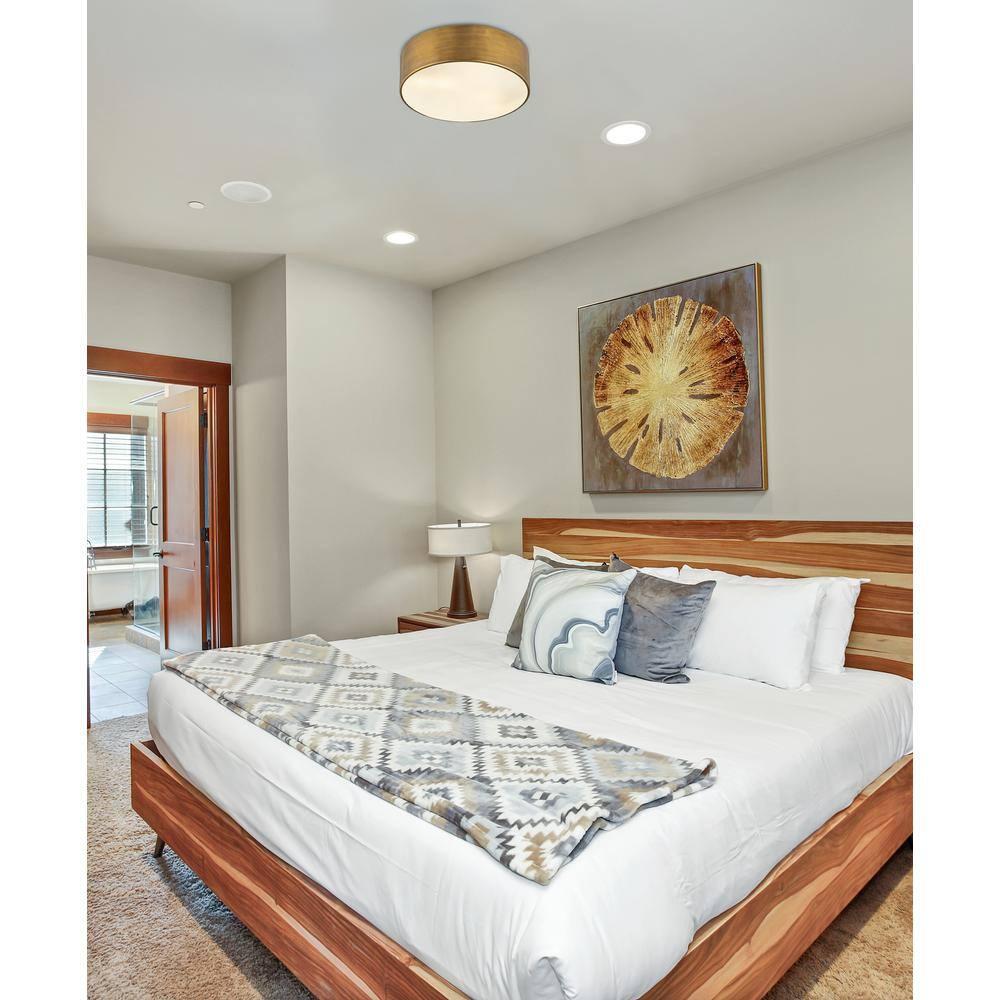 Z-Lite Harley 3 - Light Flush Mount in  Rubbed Brass