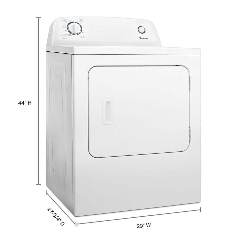 Amana 6.5 cu ft 240 mV White Electric Automatic Dryer