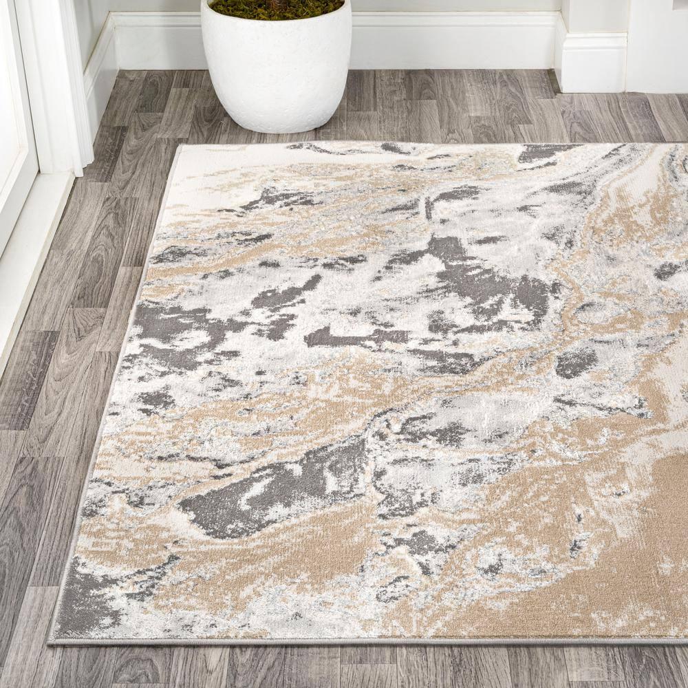 JONATHAN Y Swirl Marbled Abstract Beige/Ivory 5 ft. x 8 ft. Area Rug