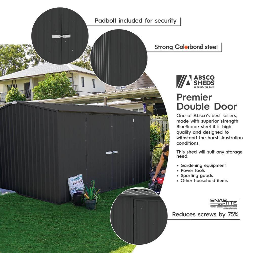 Absco Premier 10 ft. W x 10 ft. D Metal Storage Shed