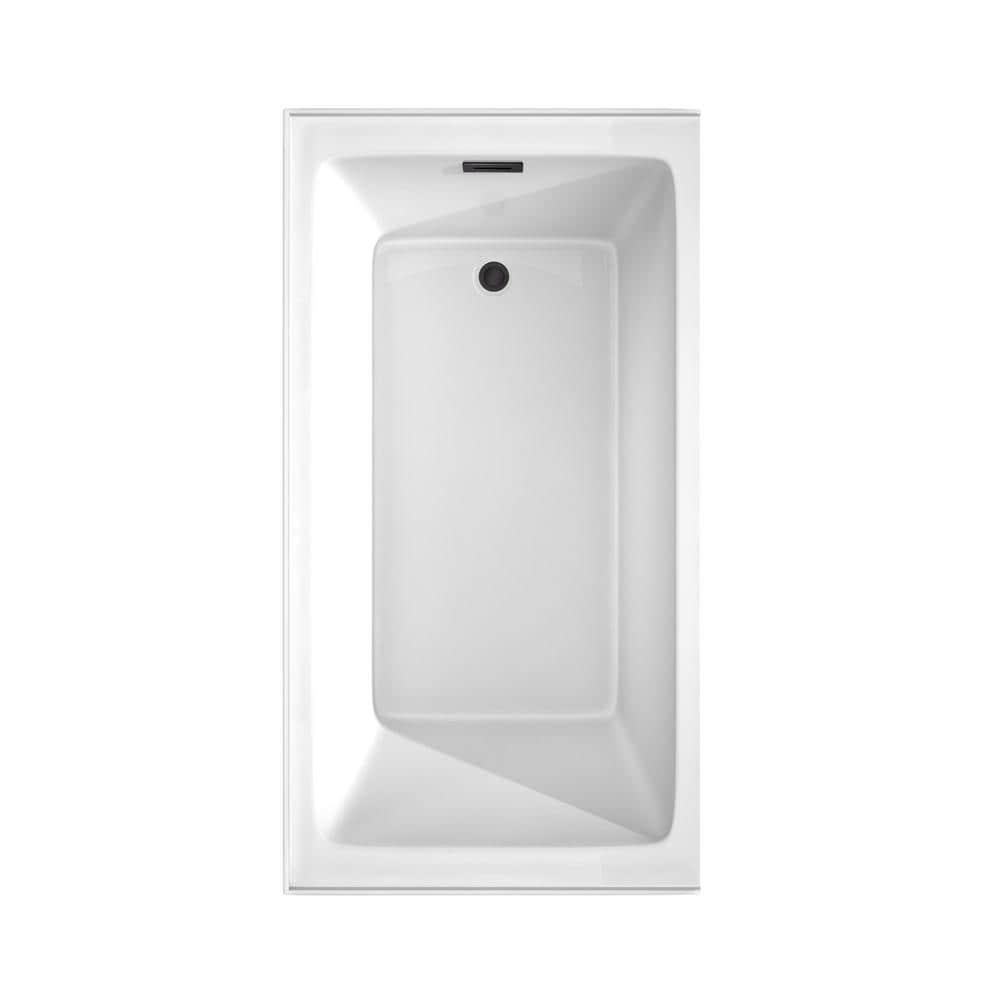 Wyndham Collection WCBTW16032RMBTRIM Grayley 60'' x 32'' Alcove Soaking Acrylic Bathtub