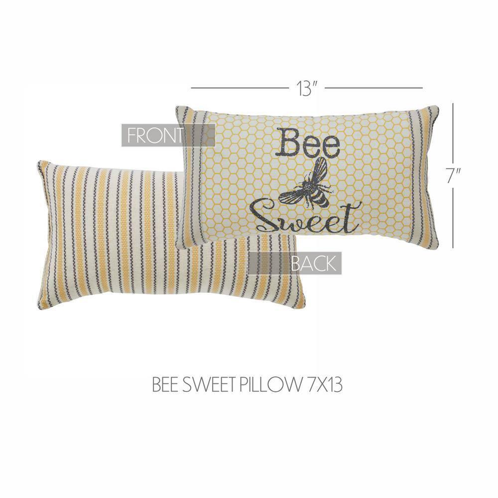 VHC Brands Buzzy Bees Bee Sweet Pillow 7x13