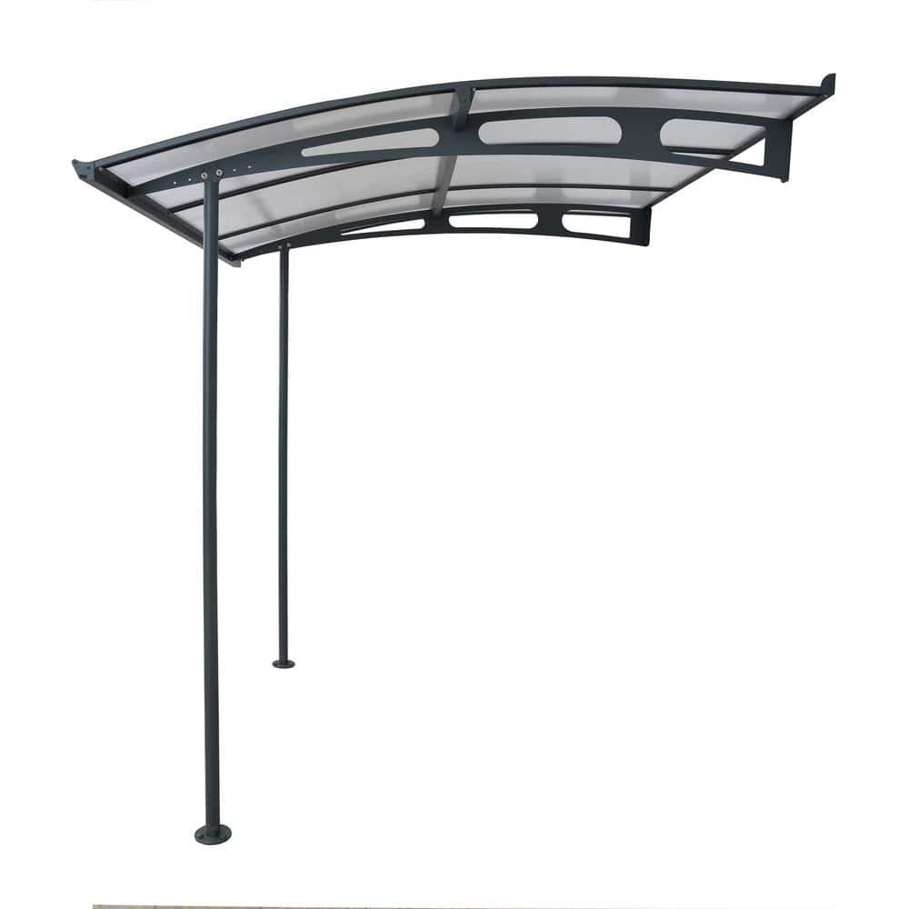 Canopia Palram - Canopia Vega 79.7'' W x 96.3'' D Acrylic Glass Gray Cover Stationary Patio Awning & Reviews | Wayfair