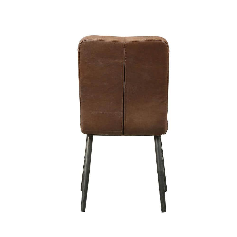 17 Stories 19'' H Genuine Leather Upholstered Side Chair (Set of 2)