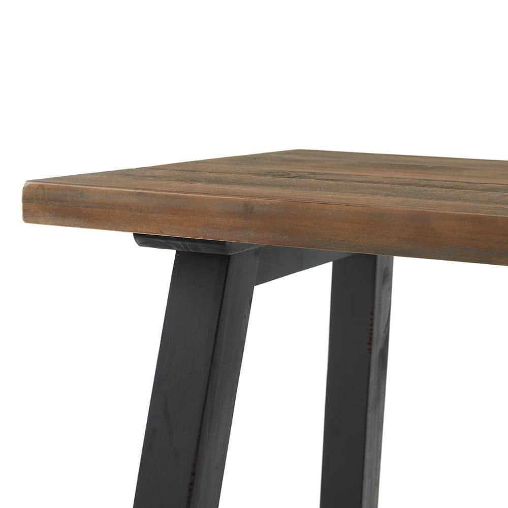 48" Adam Solid Wood Desk Rustic Natural - Alaterre Furniture: Stained Finish, No Storage, Home Office