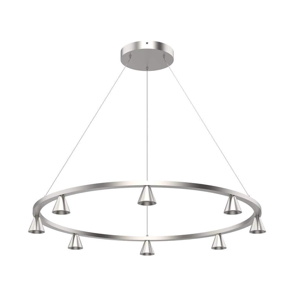 Kuzco Lighting 8 - Light Dimmable LED Wagon Wheel Chandelier