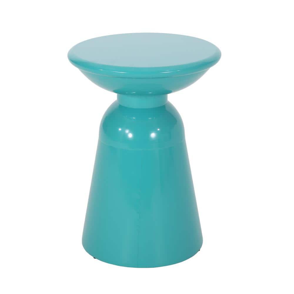 Aston Metal Outdoor Side Table, Teal