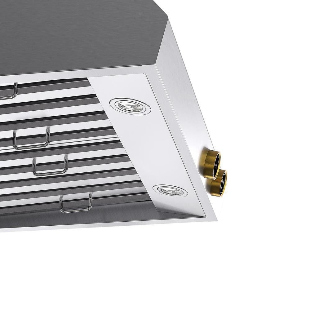 Kucht Kucht 30" Stainless Steel 900 CFM Ducted (Vented) Wall Mounted Required Range Hood with Baffle Filter