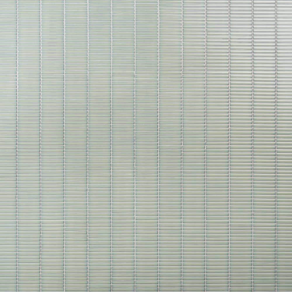 Monogram Stacked 11.19 In. X 11.9 In. Glossy Porcelain Mosaic Floor And Wall Tile (0.92 Sq. Ft. / Each)