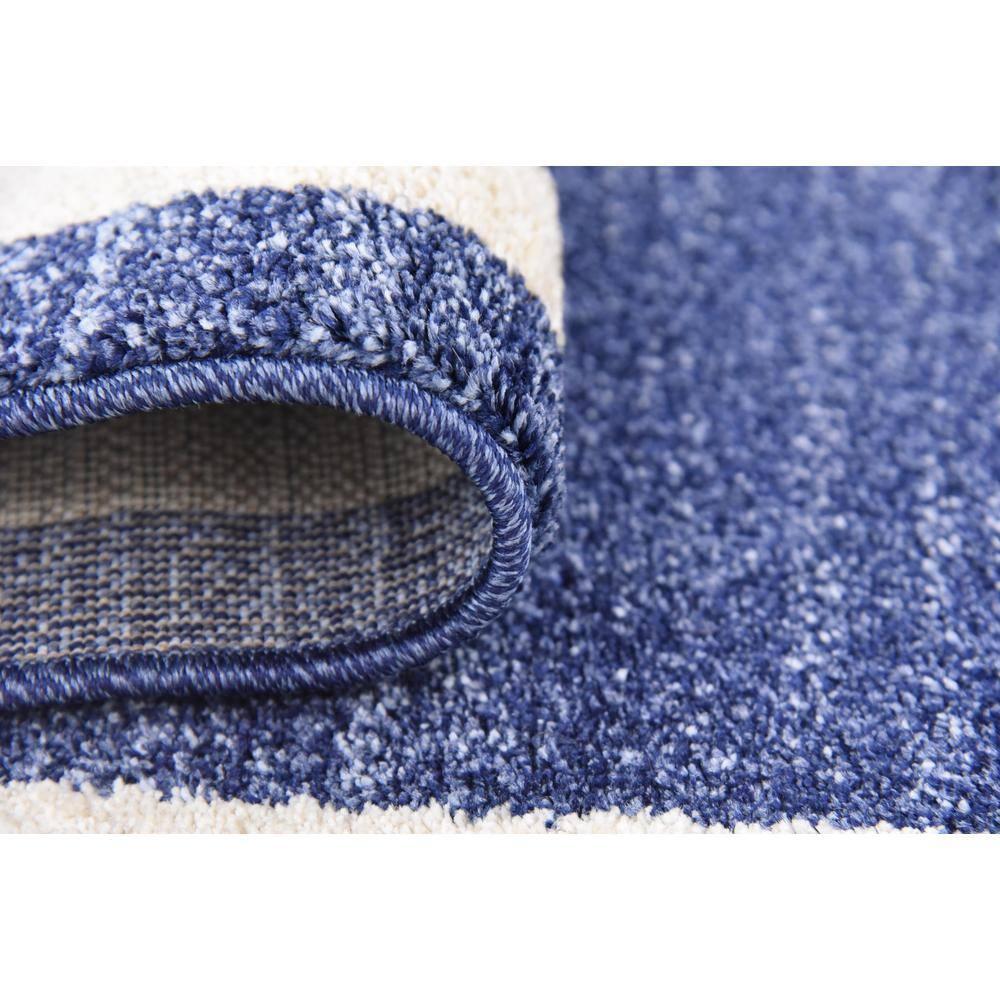 Unique Loom Del Mar Collection Area Rug - Maria (2' 7" x 10' Runner Navy Blue/Ivory)
