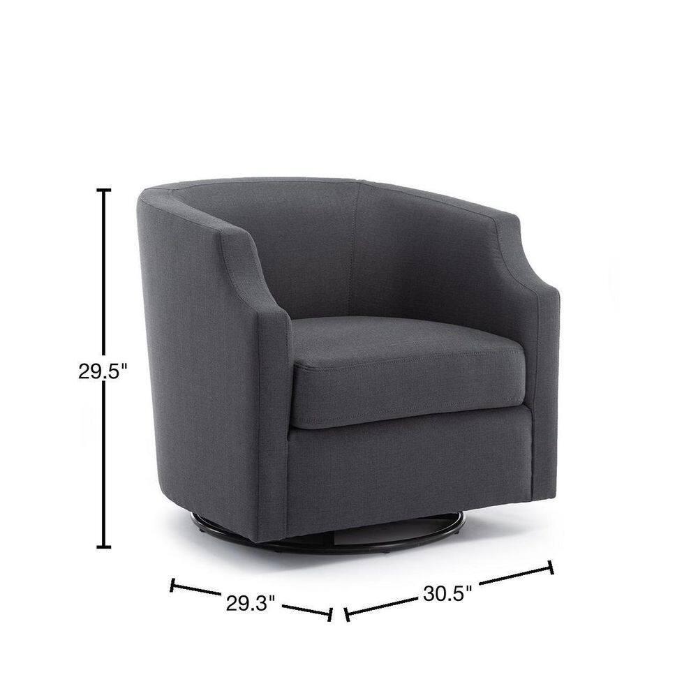 Debbie 77.47cm Wide Polyester Swivel Barrel Chair