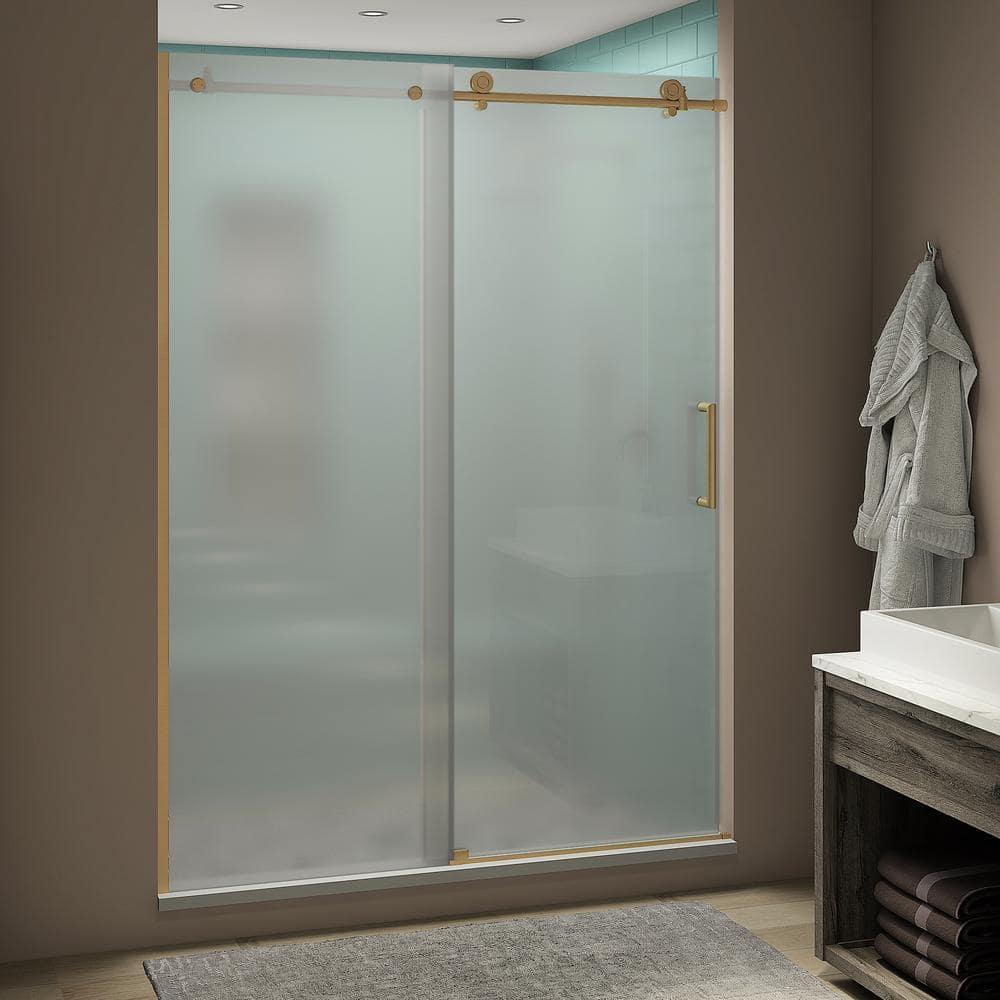 Aston Coraline XL  52" W x 80" H Single Sliding Frameless Shower Door SDR984FRUW.UC-BG-5280