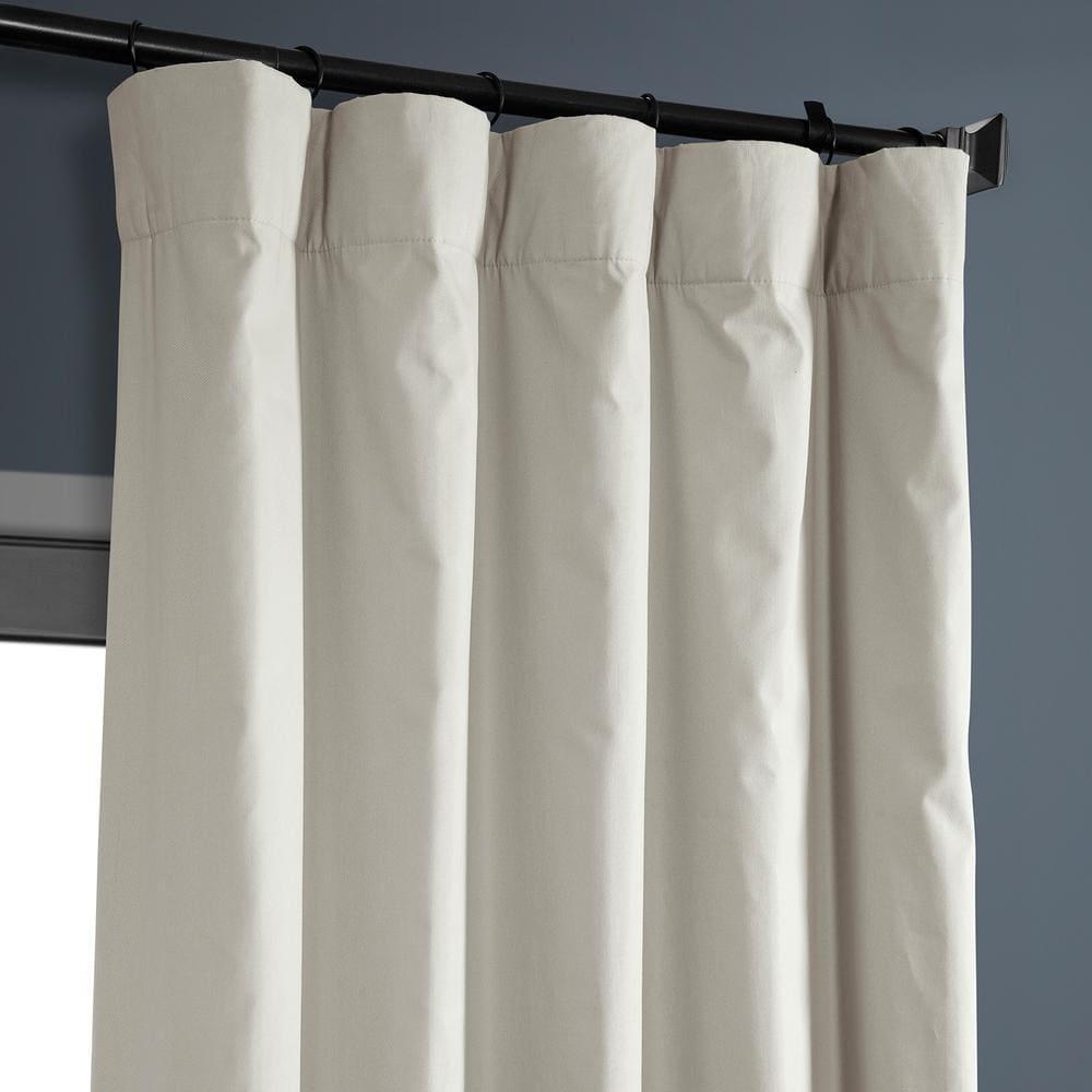 Hazelwood Beige Solid Cotton Blackout Curtain (1 Panel), Hazelwood Beige, 50W X 108L