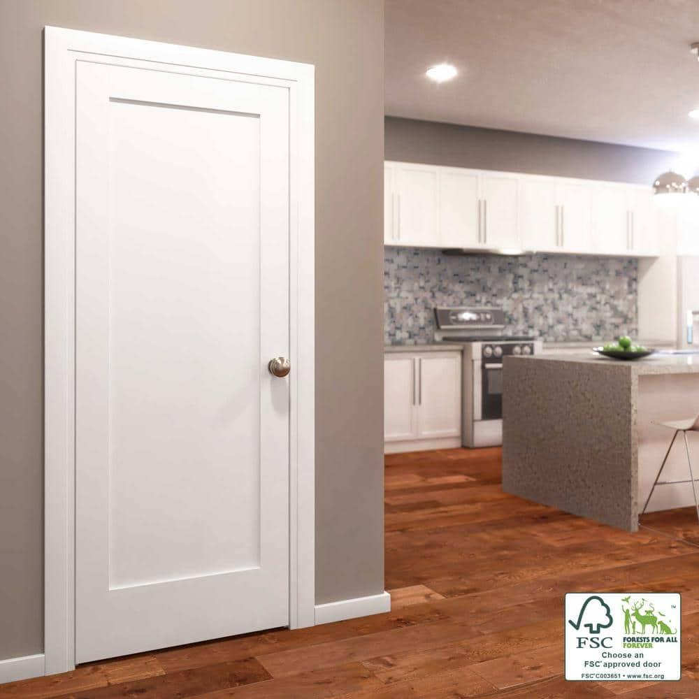 80'' Solid Wood Paneled Slab Door