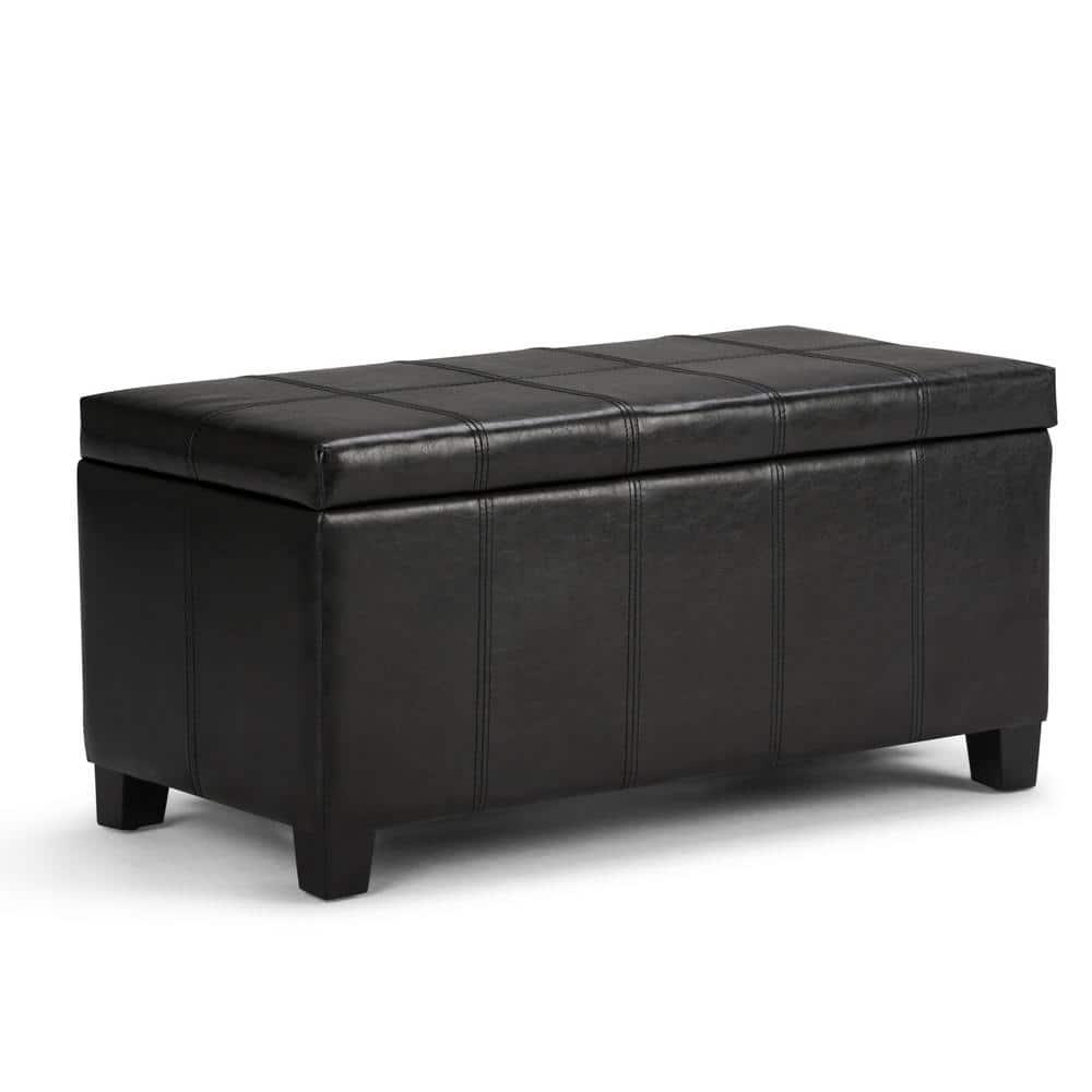 Dover Faux Leather Ottoman