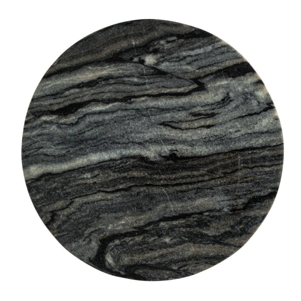11 in. Gray Marble Round Cheese and Cutting Board