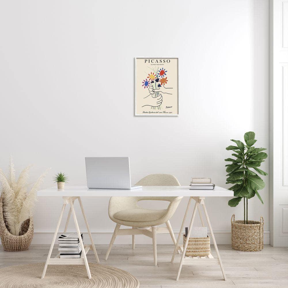 Stupell Industries " Classical Picasso Floral Painting Hands Holding Bouquet "