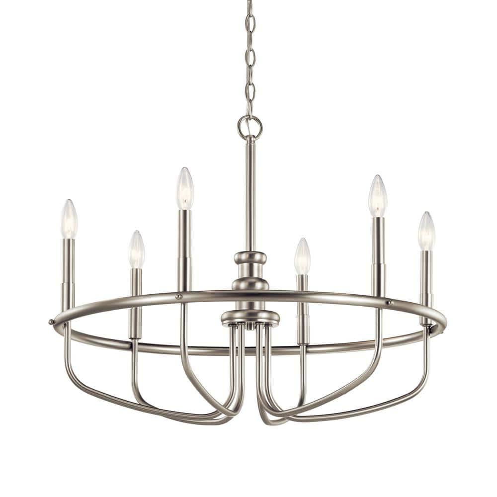 Kichler Lighting Capitol Hill 6 - Light Chandelier in  Brushed Nickel
