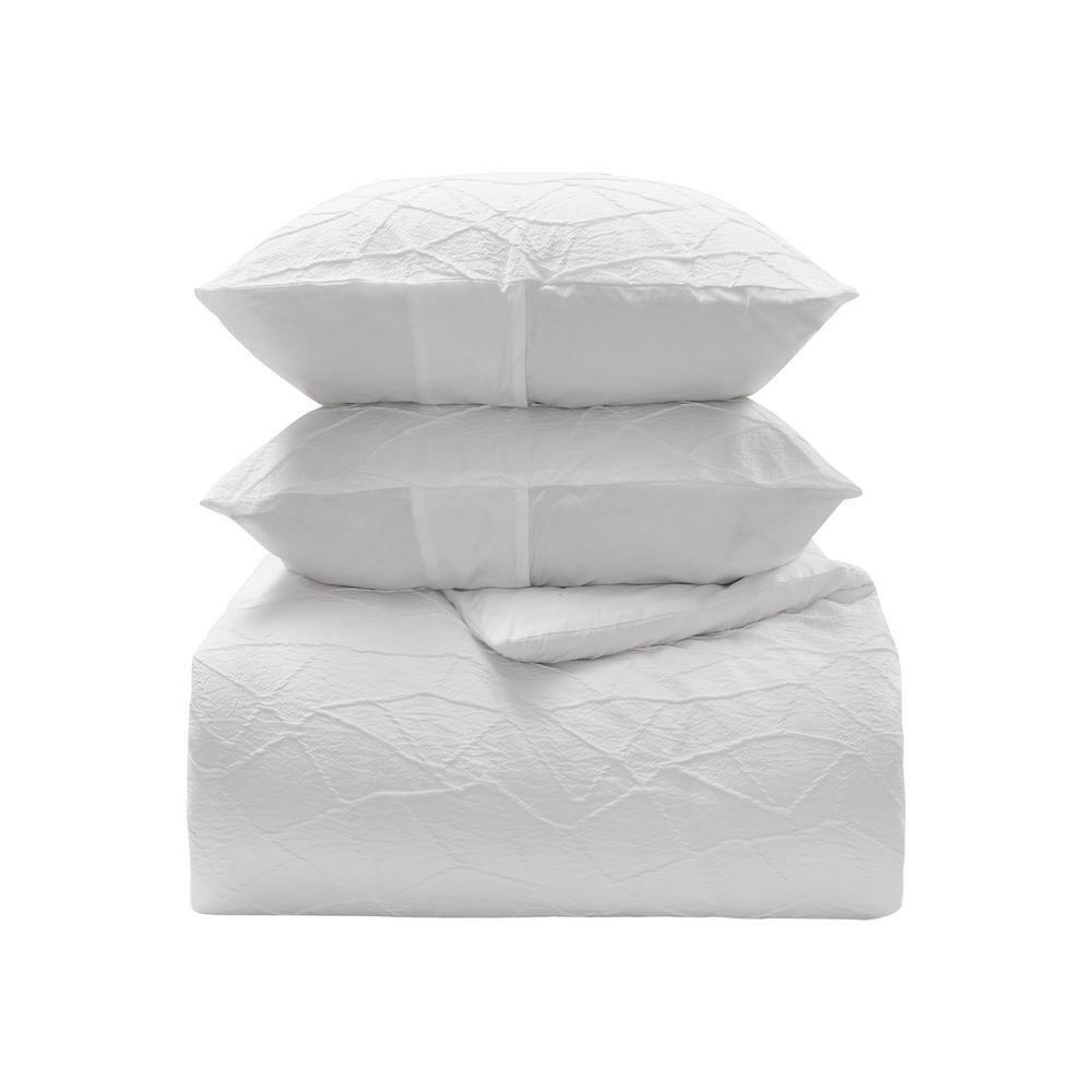 Vera Wang Vera Wang Abstract Crinkle White Comforter Set
