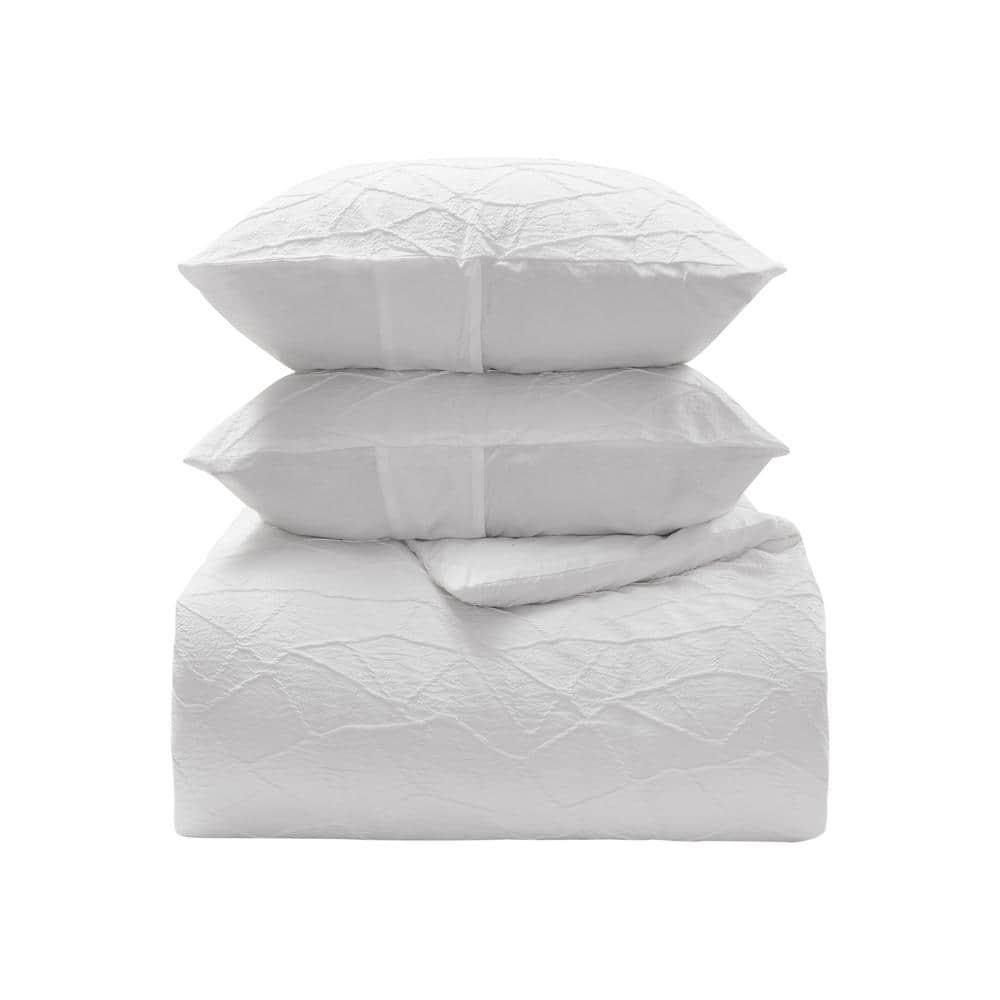 Vera Wang Vera Wang Abstract Crinkle White Comforter Set