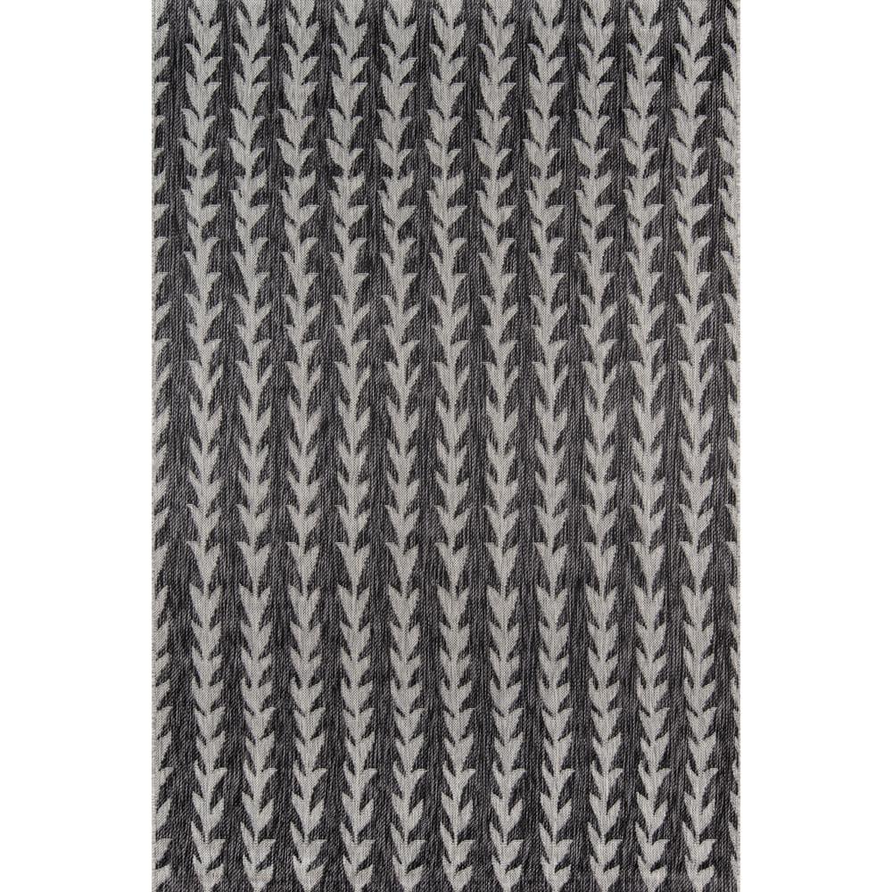 Amalfi Striped Charcoal Indoor / Outdoor Area Rug