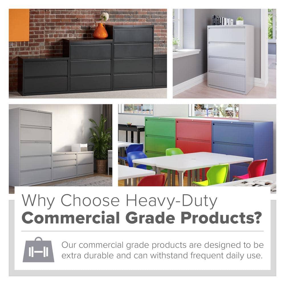 Lorell Lateral File 4-Drawer 42" x 18.6" x 52.5", File Cabinet, A4, Putty