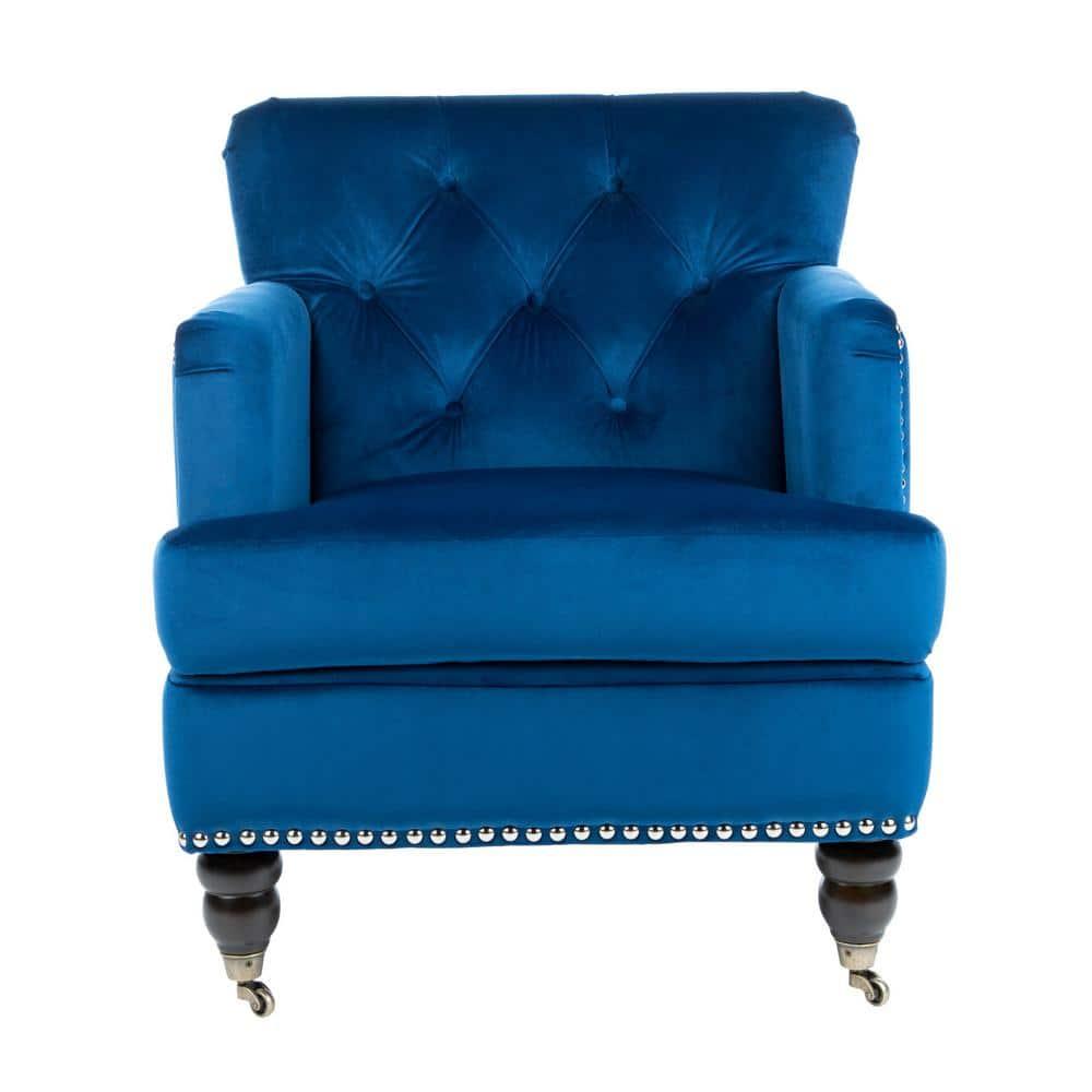 Colin Chair - HUD8212 - Navy/Espresso - Safavieh