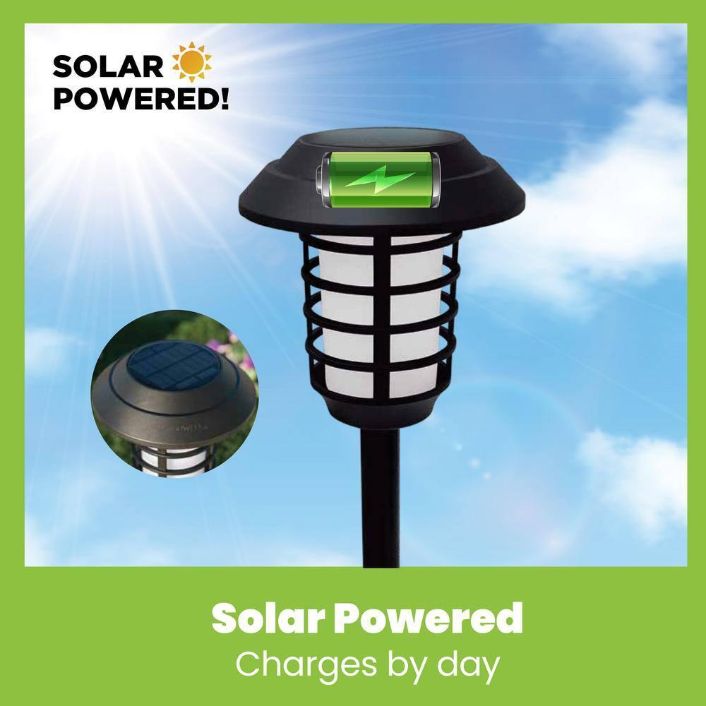 Bell + Howell Solar Pathway Lights, Bright White & Flickering Flame Solar Torches Waterproof Outdoor Lighting Landscape Lights Dusk to Dawn Auto On/Off for Garden Patio Yard- 2 Pack