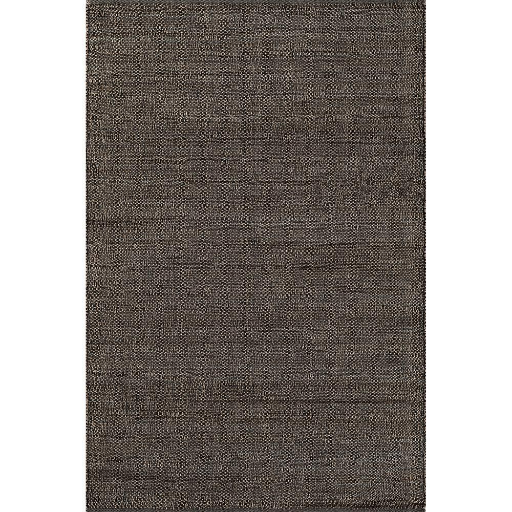 Nuloom 6x9 Elfriede Jute & Cotton Hand Woven Indoor Area Rug, Charcoal, Solid Rustic Farmhouse Style Natural Fiber Bedroom, Living Room,