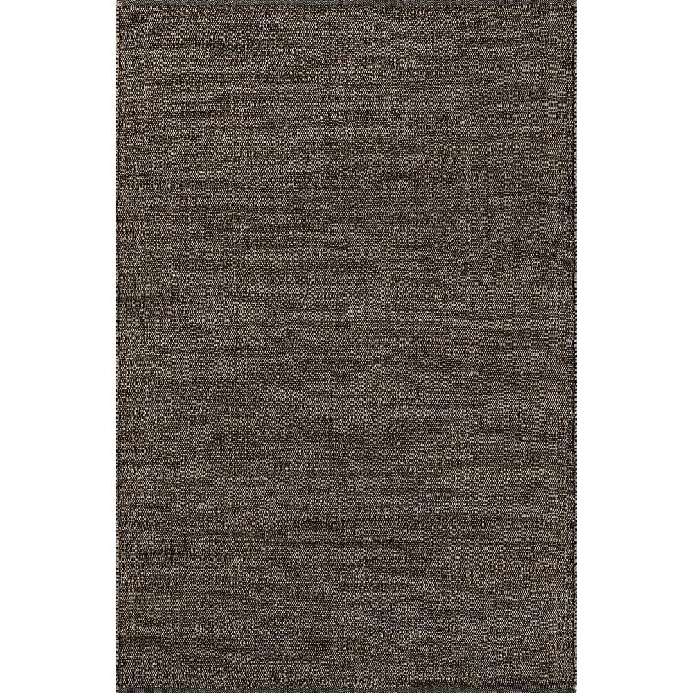 Nuloom 9x12 Elfriede Jute & Cotton Hand Woven Indoor Area Rug, Charcoal, Solid Rustic Farmhouse Style Natural Fiber Bedroom, Living Room,