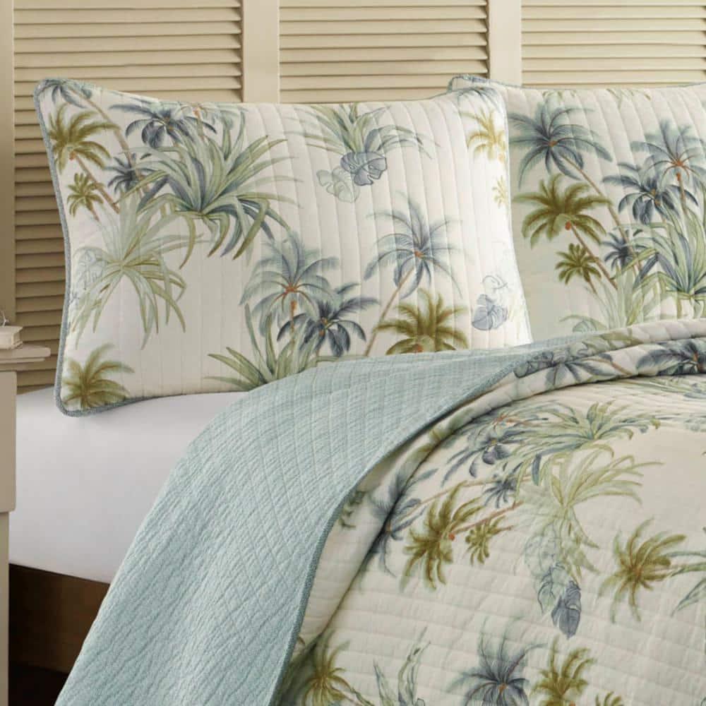 Tommy Bahama Home Tommy Bahama Serenity Palms Cotton Aqua Sham & Reviews | Wayfair