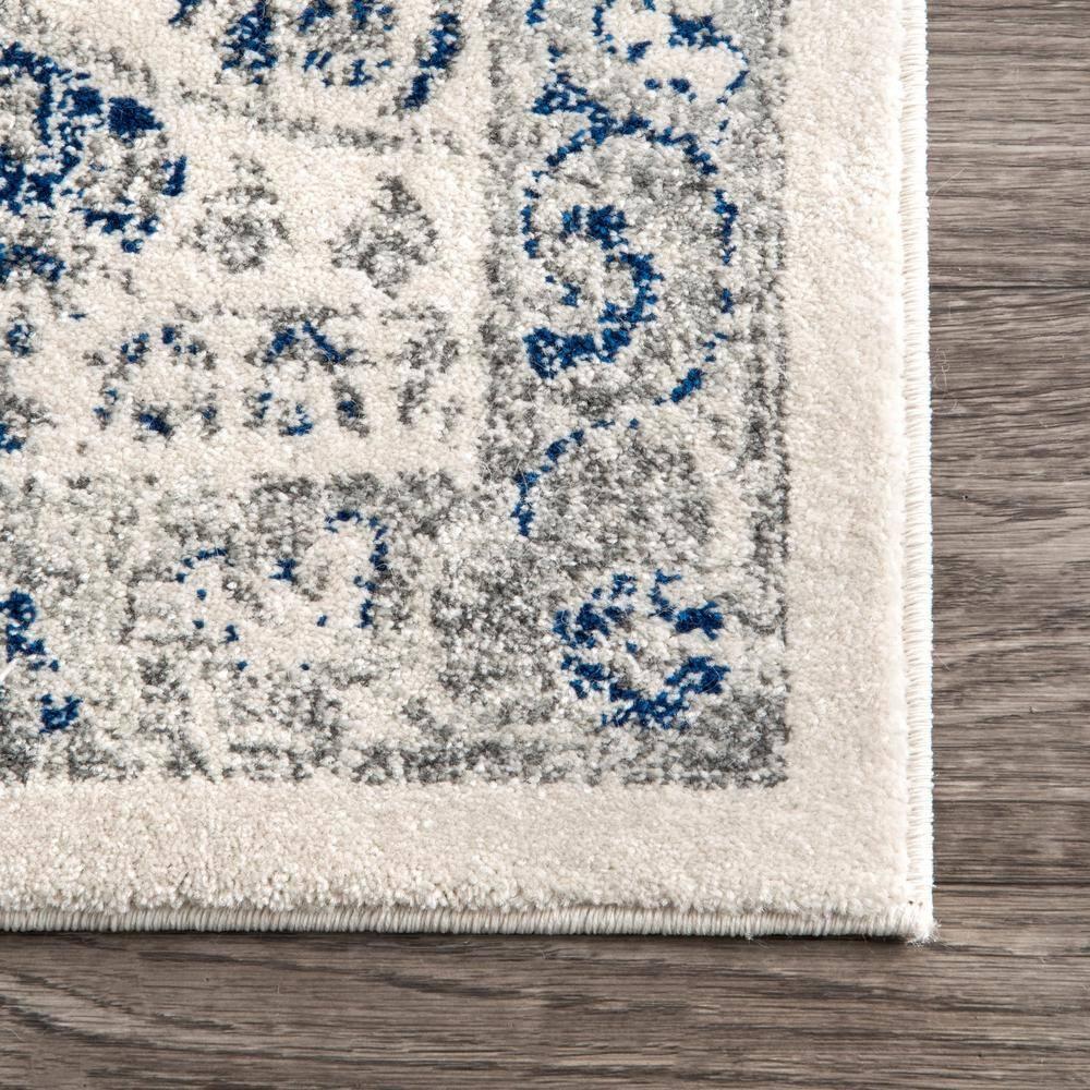 Nuloom Minta Medallion 2x3 Accent Indoor Area Rug for Living Room Bedroom Dining Room Entryway Kitchen, Blue/Off White
