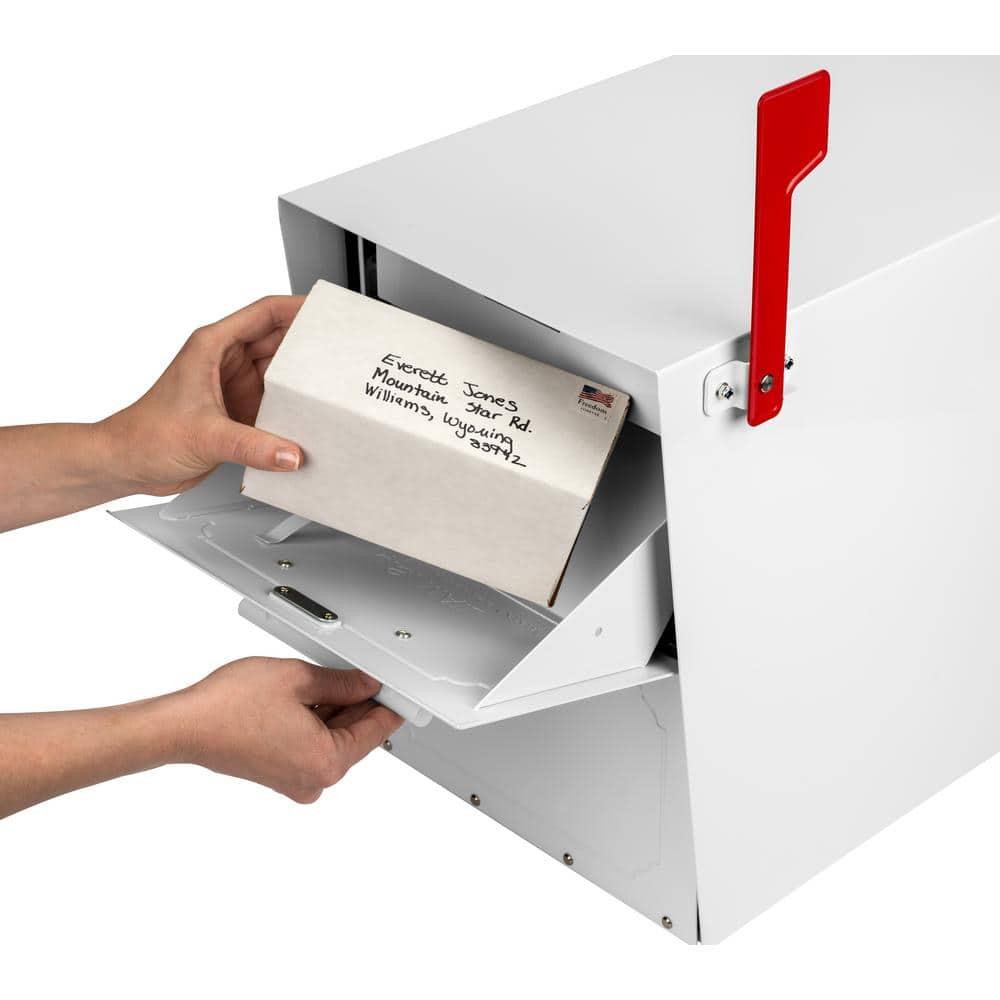 Architectural Mailboxes Oasis Classic Large High Security Parcel Mailbox, White